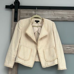 Ann Taylor Women’s Cream Tweed style Jacket